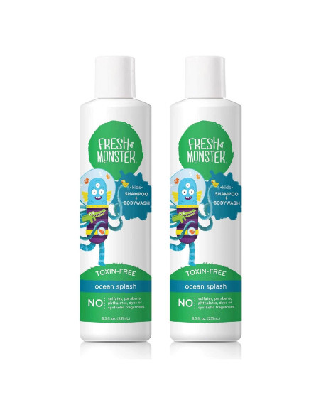 Champú y Gel de Baño 2 en 1 Fresh Monster Splash Oceánico 2x250ml
