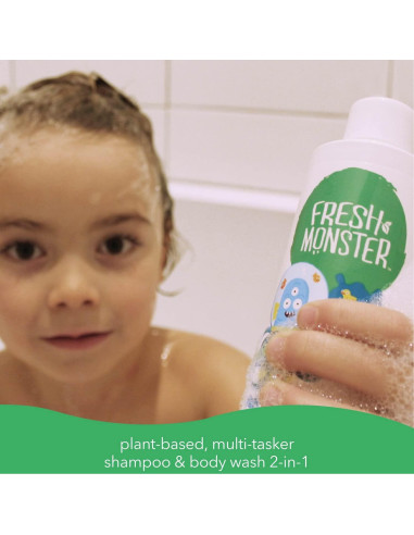 Champú y Gel de Baño 2 en 1 Fresh Monster Splash Oceánico 2x250ml