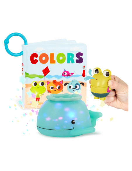 B. toys Juguetes de Baño Ballena y Rana Color Cambiante