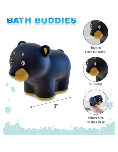 Juguete de Baño Osito Negro DolliBu - Flotante 7.62 cm