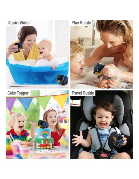 Juguete de Baño Osito Negro DolliBu - Flotante 7.62 cm