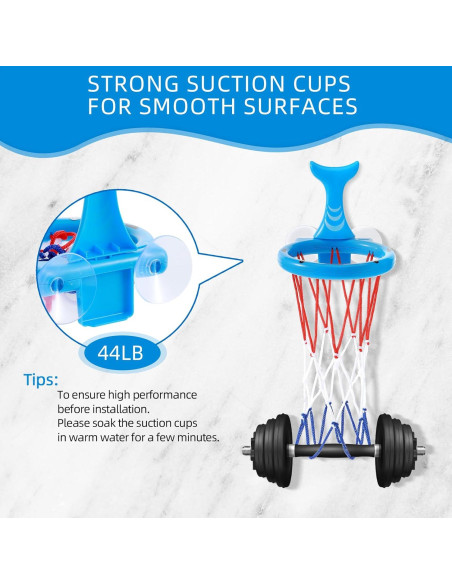 Juguete de Baño Avolend Aro de Baloncesto con 5 Pelotas