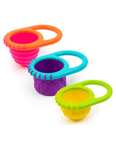 Tazas de baño Sassy Flex & Fill 3 piezas para bebés