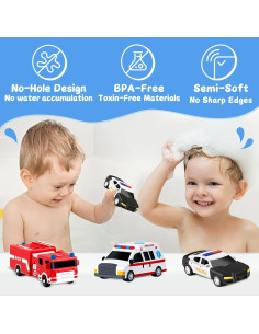 Juguetes de Baño para Niños Yiwu - Set de Coches Flotantes 2