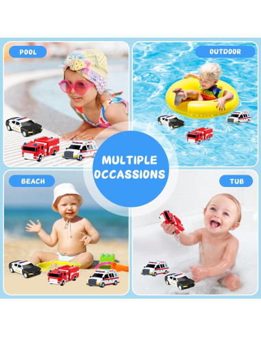 Juguetes de Baño para Niños Yiwu - Set de Coches Flotantes