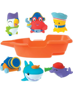 Juguetes de Baño Interactivos Nuby Pirata Pals 18+ Meses 2