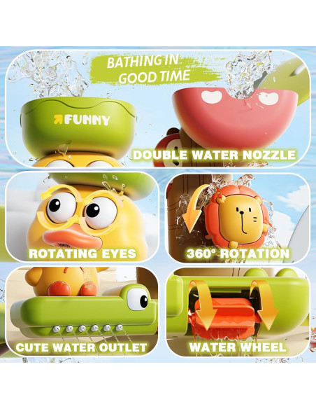 Juguetes de baño TXTLDB con 3 ventosas para niños 18M+ Juguetes de baño TXTLDB con 3 ventosas para niños 18M+