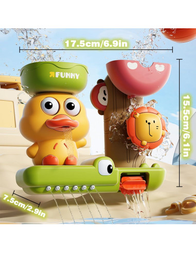 Juguetes de baño TXTLDB con 3 ventosas para niños 18M+