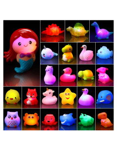 24 Juguetes de Baño Iluminados Chivao para Bebés 7.62 cm