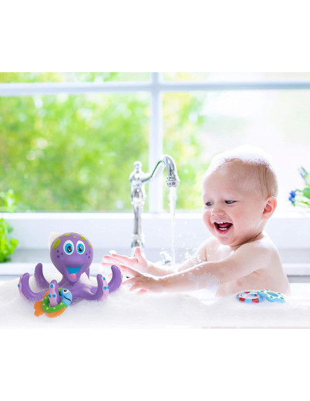 Juguete de Baño Flotante Nuby Pulpo Hoopla con Libro 0M+