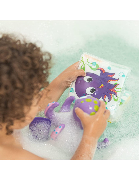 Juguete de Baño Flotante Nuby Pulpo Hoopla con Libro 0M+