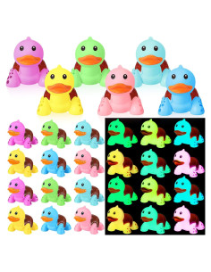 24 Juguetes de Baño Tortuga de Goma HyDren Brillantes