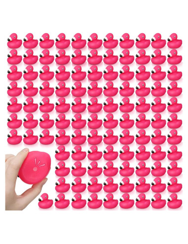 150 Patitos de Goma Flamingo Honoson para Fiesta y Baño