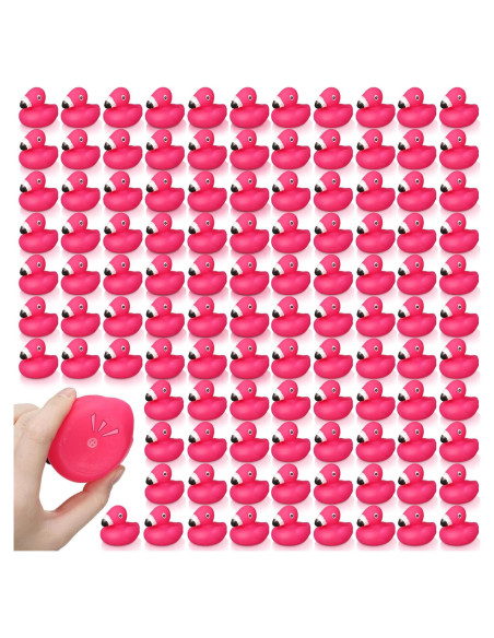 150 Patitos de Goma Flamingo Honoson para Fiesta y Baño