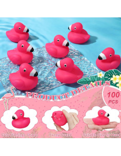 150 Patitos de Goma Flamingo Honoson para Fiesta y Baño 2
