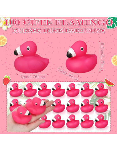 150 Patitos de Goma Flamingo Honoson para Fiesta y Baño