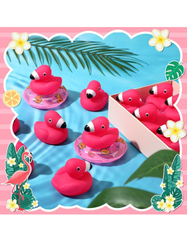 150 Patitos de Goma Flamingo Honoson para Fiesta y Baño