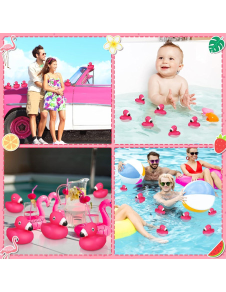 150 Patitos de Goma Flamingo Honoson para Fiesta y Baño