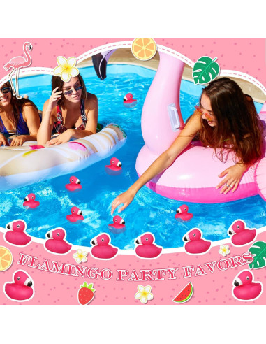 150 Patitos de Goma Flamingo Honoson para Fiesta y Baño