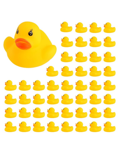 50 Patitos de Goma para Baño Guaren - Juguetes para Bebés
