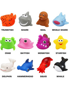 Juguetes de baño luminosos Yeonha, 12 piezas animales marinos 2