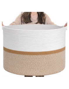 Cesta de Almacenamiento XXL CHICVITA de Algodón 56x36 cm