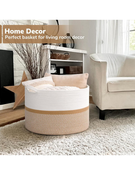 Cesta de Almacenamiento XXL CHICVITA de Algodón 56x36 cm