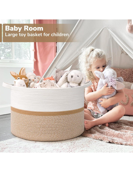 Cesta de Almacenamiento XXL CHICVITA de Algodón 56x36 cm