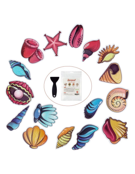 Pegatinas Antideslizantes Secopad para Bañera - 16 Piezas Pegatinas Antideslizantes Secopad para Bañera - 16 Piezas