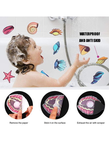 Pegatinas Antideslizantes Secopad para Bañera - 16 Piezas