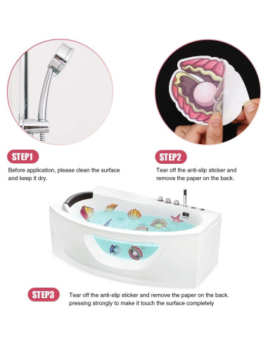 Pegatinas Antideslizantes Secopad para Bañera - 16 Piezas