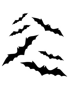 Calcomanías Antideslizantes Murciélago Negro Nuanchu 30 Pzas