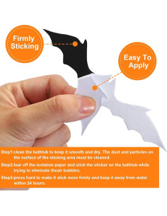 Calcomanías Antideslizantes Murciélago Negro Nuanchu 30 Pzas 2