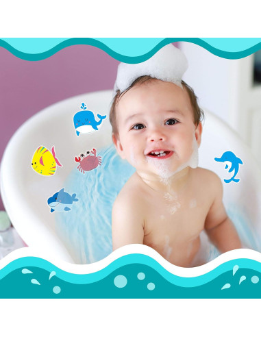 30 Pegatinas Antideslizantes Animales Marinos Hebayy - Resistente al Agua