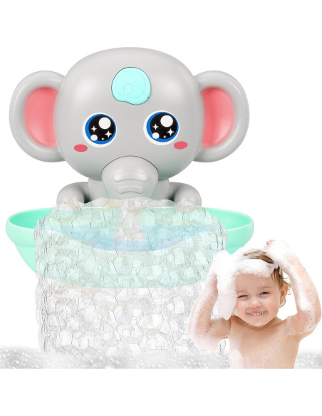 Paquete de 3 Juguetes de Baño Tortuga y Máquina de Burbujas