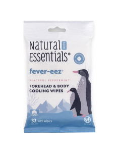Toallitas Fever-eez 32 Unidades para Bebés y Adultos - Alivio Fiebre