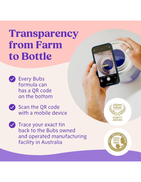 Fórmula Infantil Bubs 365 Días 567g - Bebés 0-12 Meses