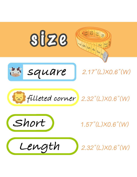 64 Etiquetas de Nombre Impermeables Giliger para Niños 64 Etiquetas de Nombre Impermeables Giliger para Niños