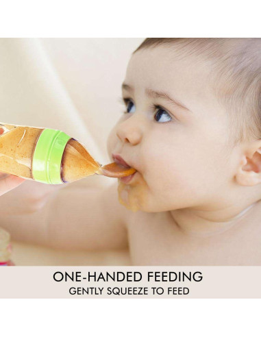 Matyz 2 PCS Botella Alimentadora de Silicona 120ml Verde