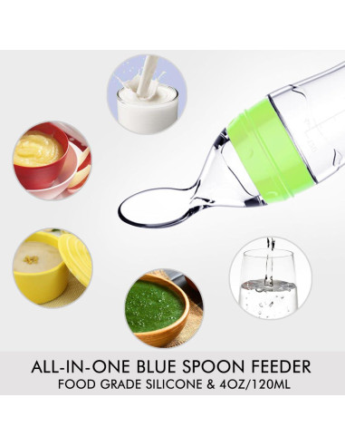 Matyz 2 PCS Botella Alimentadora de Silicona 120ml Verde