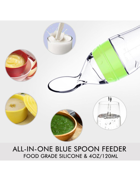 Matyz 2 PCS Botella Alimentadora de Silicona 120ml Verde