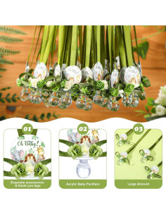Collares de Chupete para Baby Shower Quelay 36 Pcs Animales 2