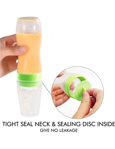Matyz 2 PCS Botella Alimentadora de Silicona 120ml Verde
