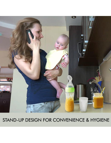 Matyz 2 PCS Botella Alimentadora de Silicona 120ml Verde