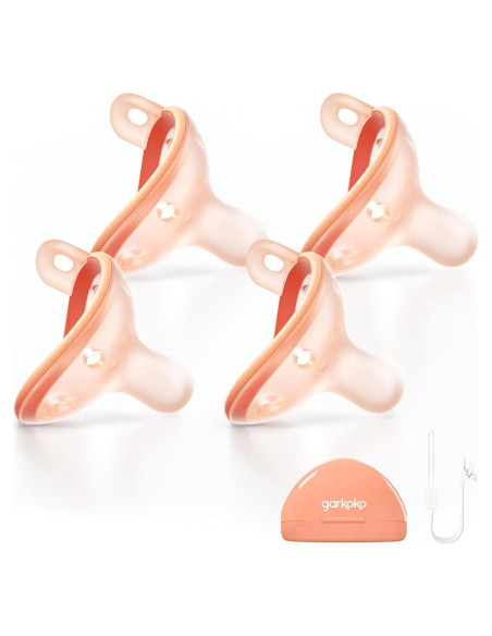 Chupetes para Bebés 0-6 Meses Silicona BPA Libre Set de 4
