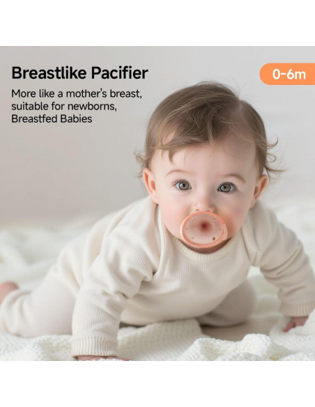 Chupetes para Bebés 0-6 Meses Silicona BPA Libre Set de 4