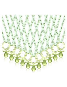 Collares de Chupetes Acrílicos Junkin 60 Piezas Baby Shower Verde