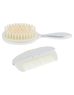 Juego de Cepillo y Peine Conmemorativo Stephan Baby Plata