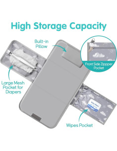 Almohadilla de Cambio Portátil PHOEBUS BABY 66x34 cm Gris 2