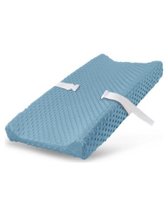 Funda de Cambiador Minky Azul Cielo para Recién Nacidos